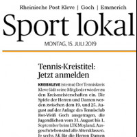 190715 KLE Tennis-Kreismeisterschaften: Jetzt anmelden 190715 KLE Tennis-Kreismeisterschaften: Jetzt anmelden